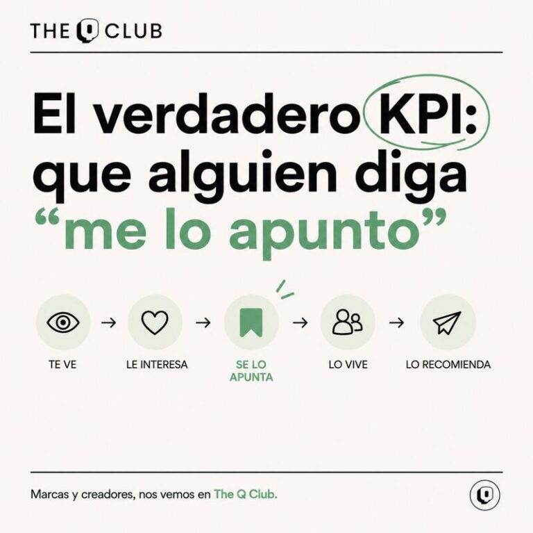 Imagen original de The Q Club: El verdadero KPI: que alguien diga “me lo apunto”.